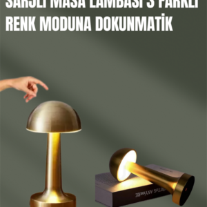 0 Kademeli Ayarlanabilir Işık – USB Şarjlı Masa Lambası