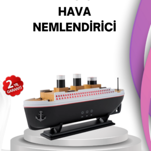 Ultra Sessiz Titanik Gemi LED Işıklı Aroma Difüzörü Oda Nemlendirici