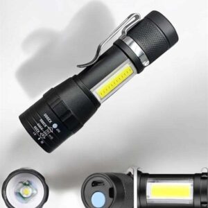 El Feneri Led USB Şarjlı Zoom Mini Led Işık Acil Durum Feneri