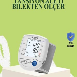 Bilekten Dijital Tansiyon Aleti Hem Pilli Hem Şarjlı Hafızalı