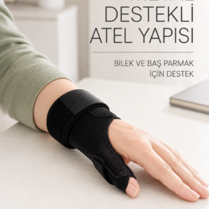 De Quervain El Bilekliği Başparmak ve Bilek Destekli Metal Atel