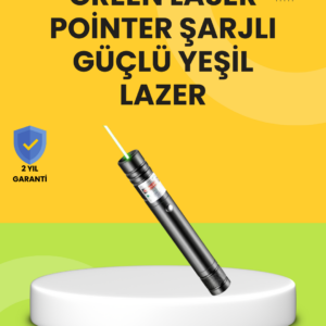Uzun Mesafe Görünürlüklü Yeşil Lazer Pointer Şarjlı