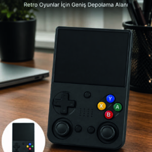 aşınabilir Retro El Oyun Konsolu 64GB Hafızalı IPS Ekranlı Oyun Cihazı