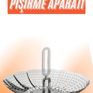 Buharda Pişirme Aparatı Katlanabilir Sebze Pişirme Haşlama Aparatı