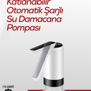 Uzun Şarj Süreli Su Pompası | Tek Tuşla Başlat/Durdur | Cam Damacana Uyumlu | Enerji Tasarruflu 4W Güç