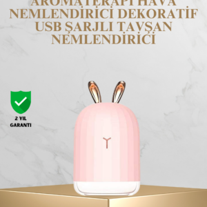 Tavşan Kulak Tasarımlı 200 ml USB Aroma Difüzör ve Hava Nemlendirici