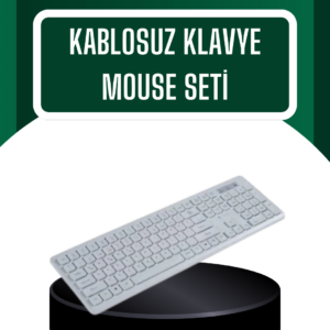 USB Alıcılı Kablosuz Klavye Mouse - Geniş Uyumluluk, Sessiz Tuşlar