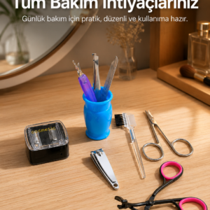 Ev Tipi Manikür Seti Cımbız Tırnak Makası Kaş Makası Bakım Kiti