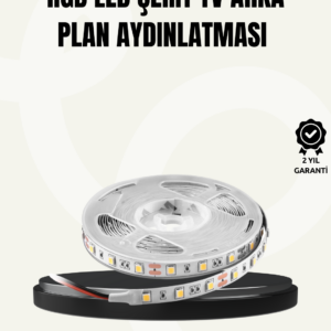 TV Arkası LED Şerit Işık Otomatik Açma Kapama Özellikli 2mt