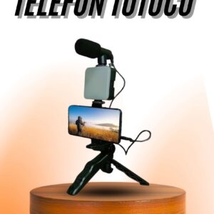 Telefon Tutucu Mini Mikrofonlu Tripod Vlog Çekim Video