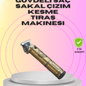 Güçlü Motorlu, 4 Kılavuz Taraklı Kompakt Saç Kesme Makinesi – Uzun Pil Ömürlü