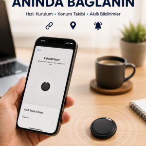 AirTag Akıllı Eşya Takip Cihazı İOS ve Android Uyumlu Uzun Pil Ömürlü