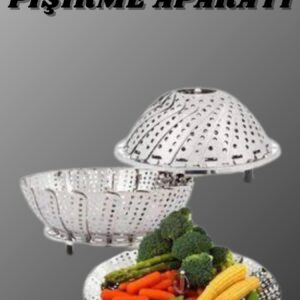 Katlanır Buharda Sebze Pişirici Haşlayıcı Haşlama Sepeti Aparatı