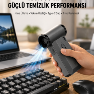 130000 RPM Çok Fonksiyonlu Şarjlı Hava Üfleme ve Vakum Temizlik Cihazı