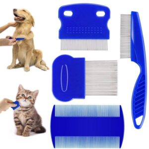 4'lü Bit Evcil Hayvan Tarak Seti Kedi Köpek Bit Tarak Seti Pire Tarağı