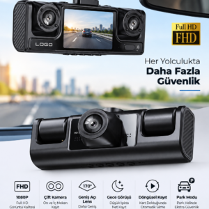 Full HD 1080P Döngüsel Kayıtlı Araç Kamerası