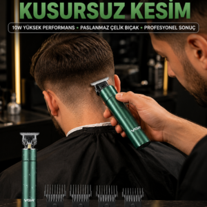 Profesyonel Salon Kalitesinde Saç ve Sakal Kesme Makinesi