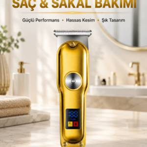 Profesyonel Tıraş Makinesi 120 Dakika Kullanım T Bıçaklı 3 Taraklı USB Şarjlı Saç Sakal Kesme Makinesi