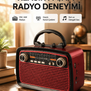 Bluetooth Hoparlör – Kablosuz Bağlantı, Geniş Ses Alanı, Radyo Destekli, Hafif ve Taşınabilir