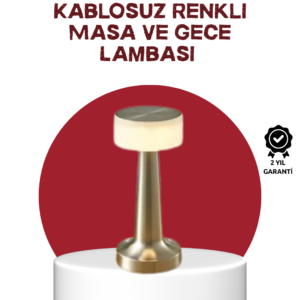 Şarj Edilebilir LED Masa Lambası USB Girişli, Metal Yapı