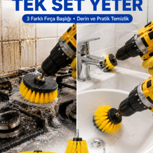 Profesyonel Matkap Ucu Temizlik Fırçası 3’lü Set