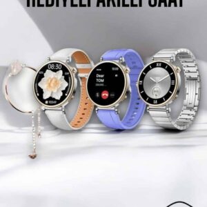 Akıllı Saat Bileklik Hediyeli Arama Cevaplayan Bluetooth Bağlantılı