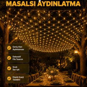 LED File Işık Dekoratif Ağ LED Aydınlatma İç Mekan Balkon Bahçe Süsü Yeni Nesil