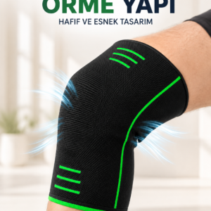 Örme Dizlik Esnek Nefes Alabilen Günlük Spor Diz Desteği