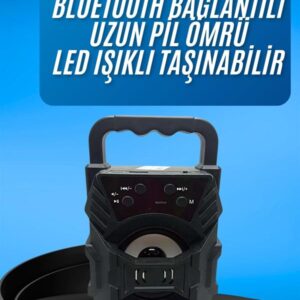 Işıklı Bluetooth Hoparlör Ses Bombası Taşınabilir Yüksek Ses Kaliteli Radyo Özelliği