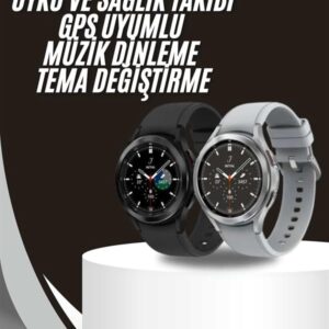 Akıllı Saat Bluetooth Bağlantılı Yuvarlak Ekran Plastik Kordonlu