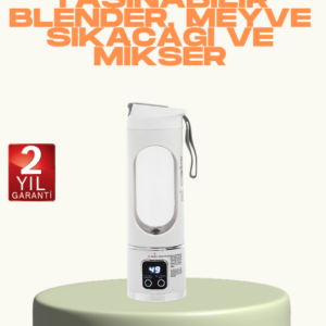 Şarjlı Taşınabilir Meyve Sıkacağı – 12 Bıçaklı Güçlü Blender