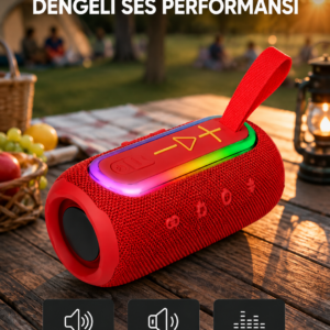 Kablosuz Hoparlör – Bluetooth 5.1, Güçlü Bas ve 10 Metre Menzil