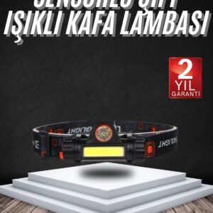 Kafa Lambası Çalışma Işığı Süper Parlak Mıknatıslı Lityum Lion Pilli