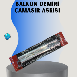 25x60 Balkon Askılığı Kare Demir Uyumlu Hava Dayanıklı Çamaşır Askısı