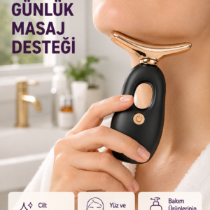 Yüz ve Göz Altı Masaj Cihazı – Kırışıklık Karşıtı & Nemlendirici Etki Destekli
