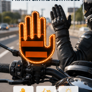 176 LED Amber Renkli El Hareketiyle Kontrol Edilen Motosiklet Dönüş Sinyali