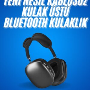 2025 Model Kulak Üstü Kablosuz Bluetooth Kulaklık Gürültü Azalta Uzun Pil
