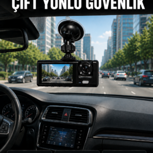 WiFi Çift Kameralı Araç İçi Kayıt Kamerası 1080P Full HD 170° Geniş Açılı Araç Kamerası