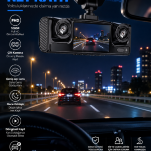 Full HD 1080P Döngüsel Kayıtlı Araç Kamerası