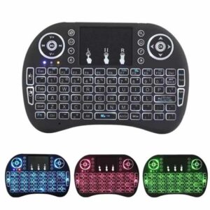 Işıklı Kablosuz Mini Klavye ve Dokunmatik Mouse Seti Türkçe Kablosuz