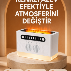 Type-C Şarjlı Kablosuz Hoparlör Beyaz Gürültü ve Atmosfer Işığı