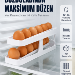 Buzdolabı Yumurtalık Organizer Geniş Kapasiteli Yumurta Düzenleyici Rafı