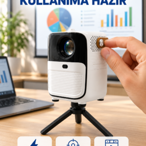 Ultra HD Çözünürlüklü Taşınabilir Projektör – 1920x1080 Piksel Görüntü Kalitesi Yeni Nesil