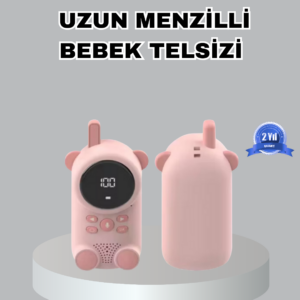 Şarjlı Bebek Telsizi Uzun Mesafe 22 Kanal LCD Ekran VOX Modu 400 mAh