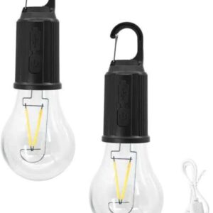 3 Farklı Mod LED'li Şarjlı Asma Kancalı Kamp Lambası Taşınabilir Ampul