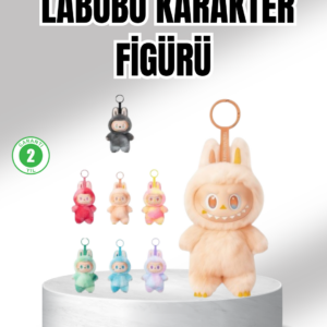 Labubu Peluş Oyuncak – Koleksiyonluk Yumuşak Dekoratif Figür 20 cm