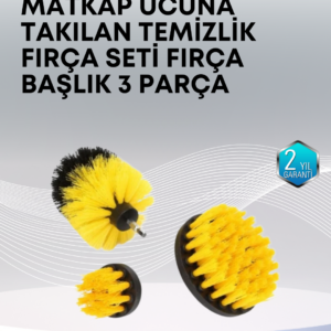 3’lü Matkap Ucu Temizlik Fırçası Seti Çok Amaçlı