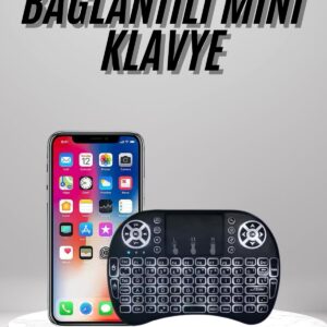 Kablosuz Türkçe Q Klavye RGB Işıklı Televizyon Ps3 Dokunmatik Mouse