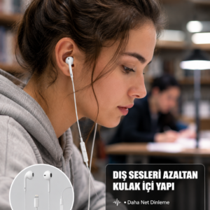 Ergonomik Tasarımlı Stereo Ses Performanslı Kablolu Kulaklık