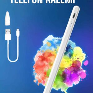 Tablet Kalemi iOS Android Windows Uyumlu Yedek Uçlu Universal Çizim Kalemi